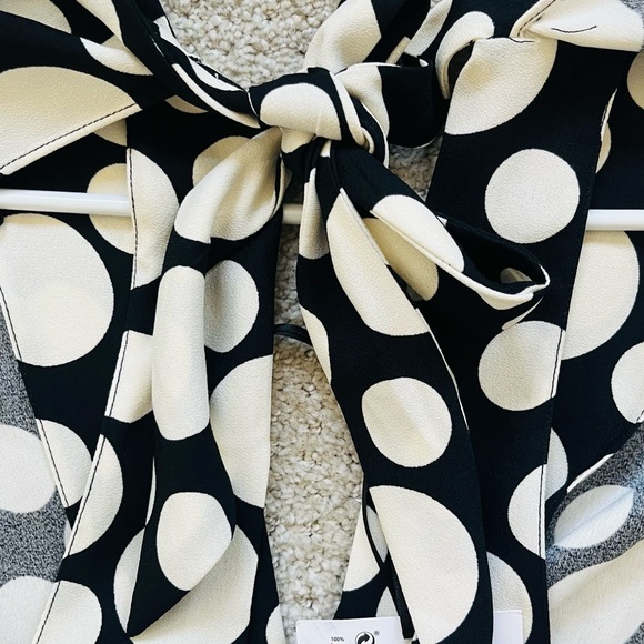 NWT - Zara Studio Limited Edition Black and White Polka Dot Jumpsuit - Picture 11 of 11